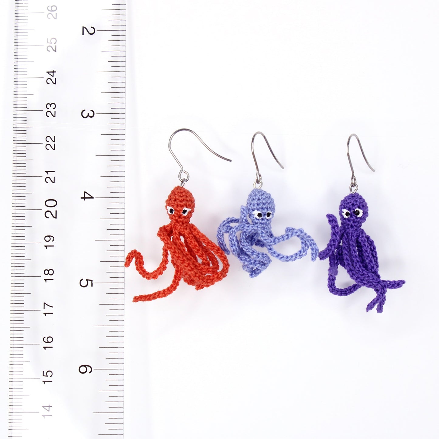 Crochet Octopus Earrings
