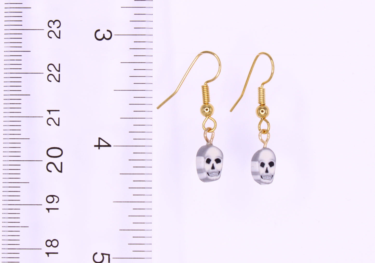 Tiny Skull Bead Earrings