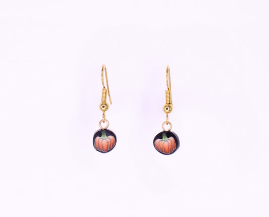 Pumpkin Bead Earrings