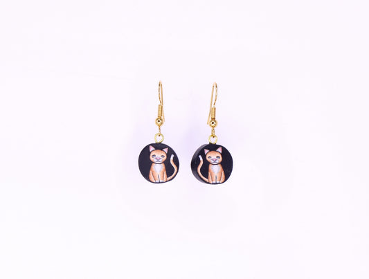 Cat Bead Earrings